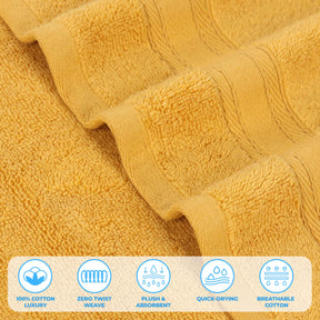 Belmont Zero Twist Cotton Medium Weight 6 Piece Towel Set