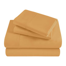 Egyptian Cotton 300 Thread Count Solid Deep Pocket Bed Sheet Set - Gold