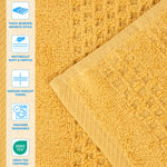 Playa Zero Twist Cotton Solid Waffle Textured 3 Piece Towel Set - Towel Set by Superior