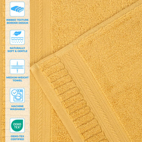 Venice Zero Twist Cotton Medium Weight Face Towels, Set of 12