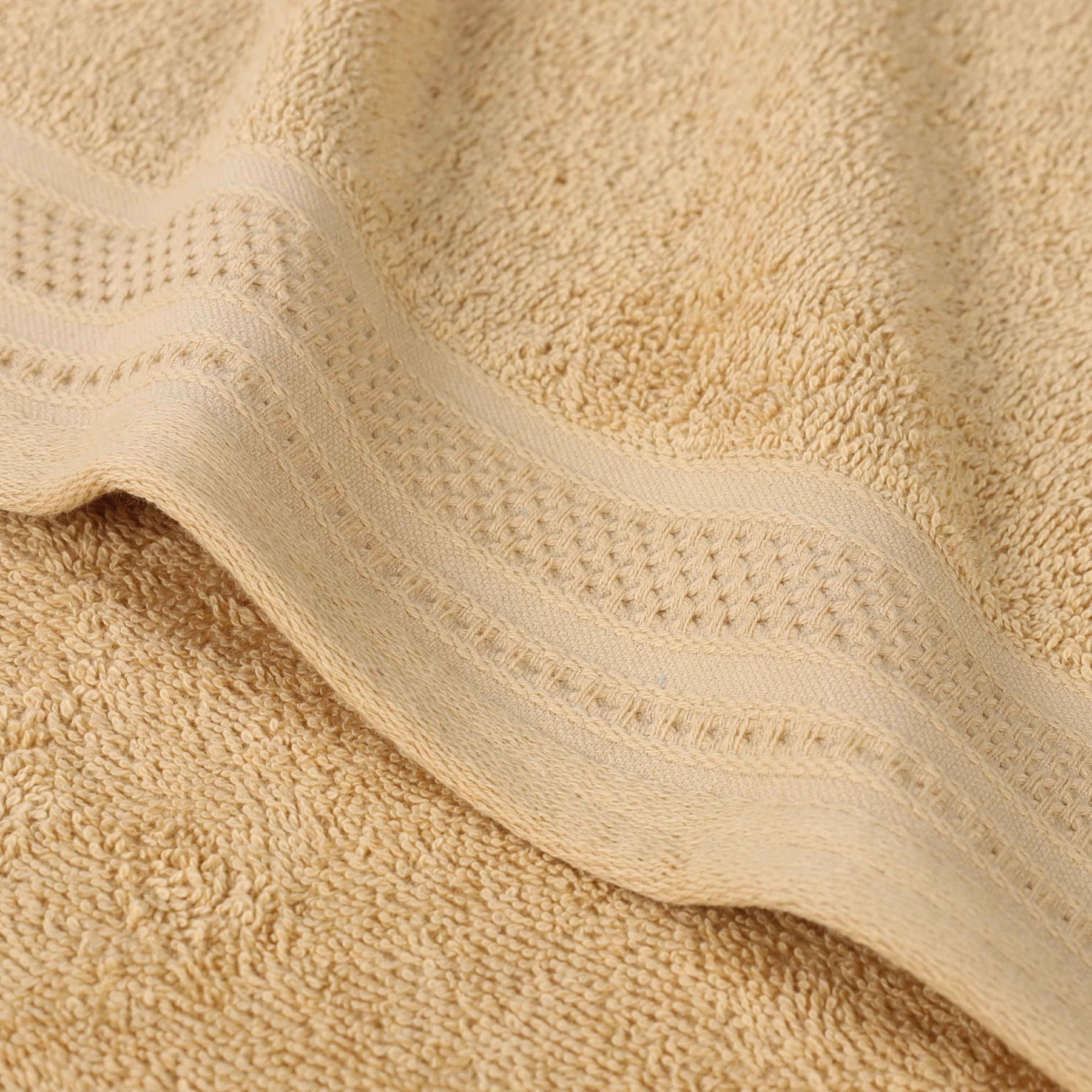 Honeycomb Textured Waffle Border Cotton 8 Piece Towel Set