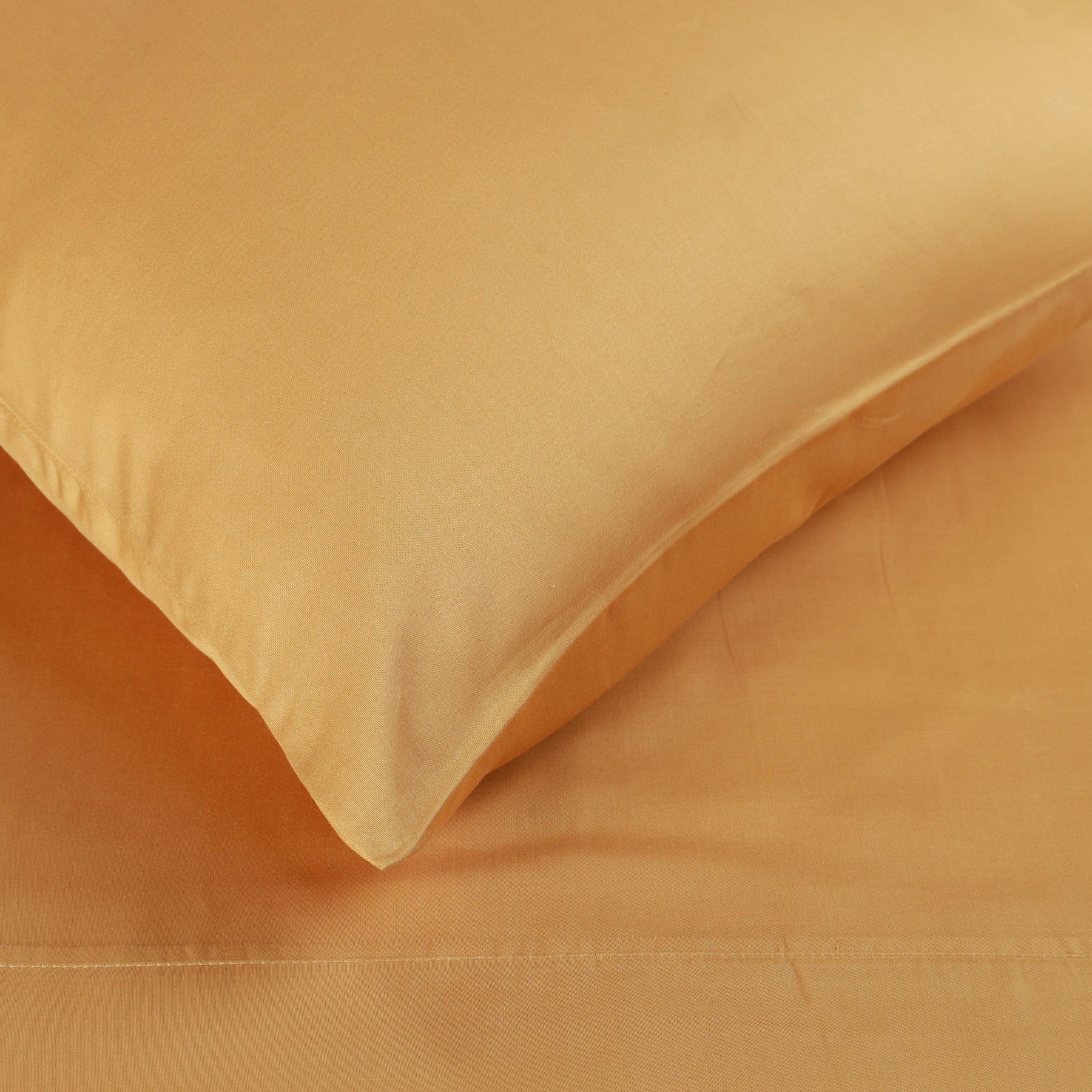 Egyptian Cotton 300 Thread Count Solid Deep Pocket Bed Sheet Set - Gold