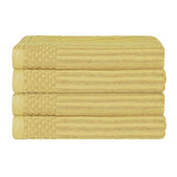 Soho Ribbed Cotton Absorbent Bath Towel Set of 4 - Bath Towel by Superior