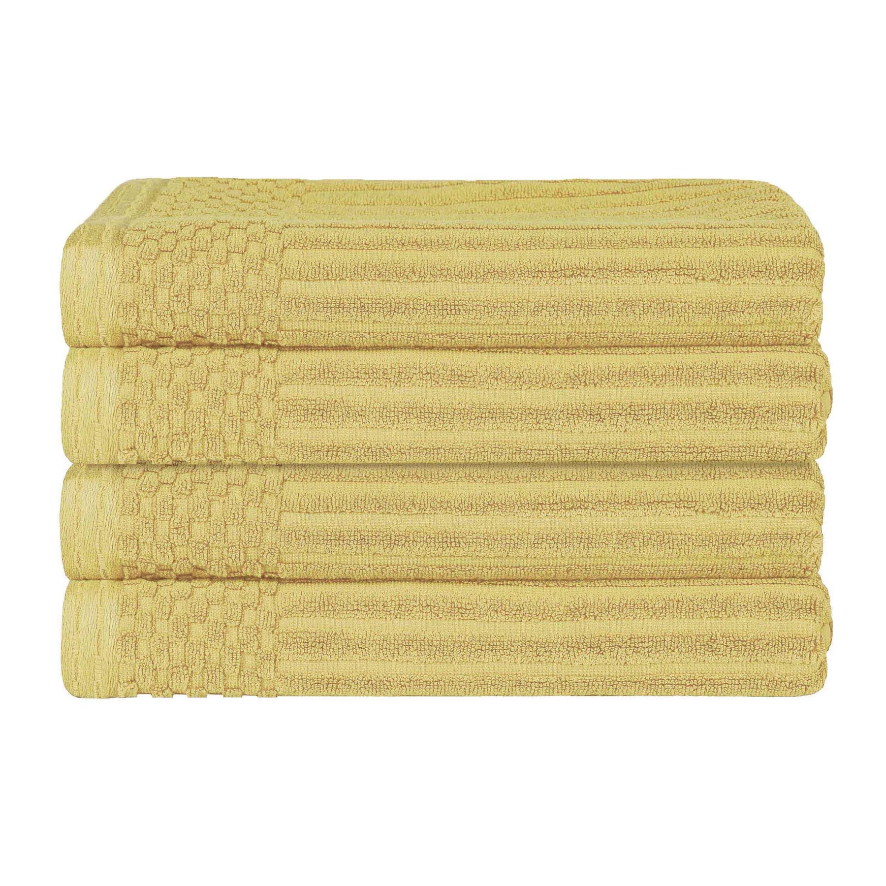 Soho Ribbed Cotton Absorbent Bath Towel Set of 4 - Bath Towel by Superior - Superior 