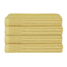 Soho Ribbed Cotton Absorbent Bath Towel Set of 4 - Bath Towel by Superior - Superior 