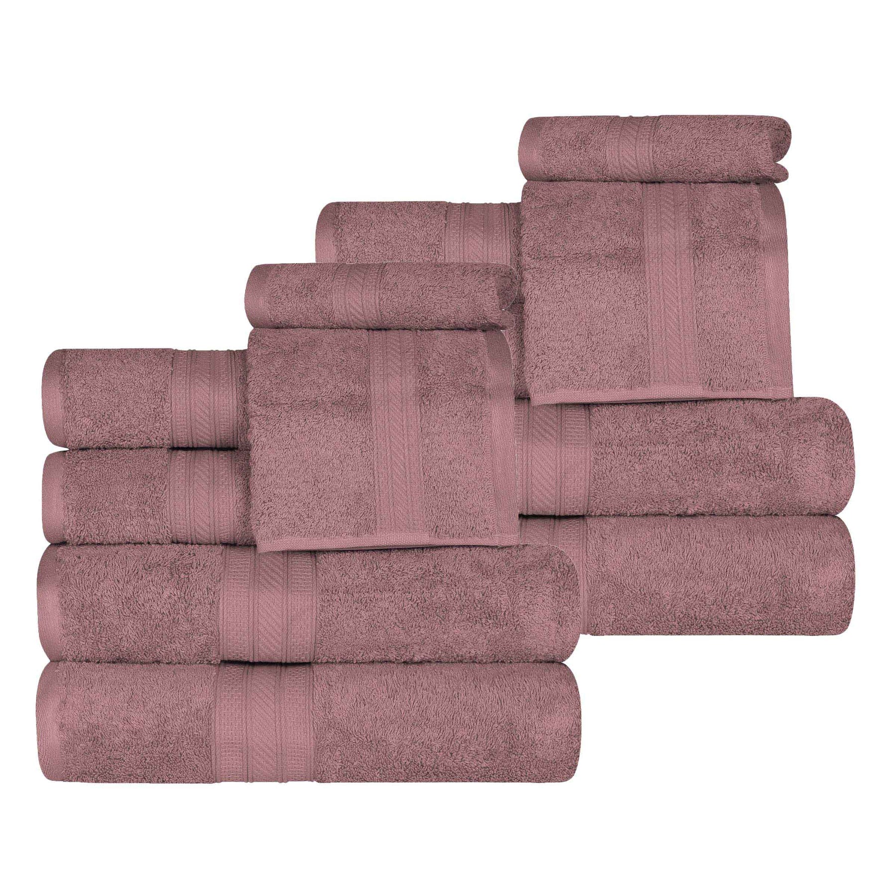 Atlas Cotton Plush Absorbent Heavyweight 12 Piece Assorted Towel Set