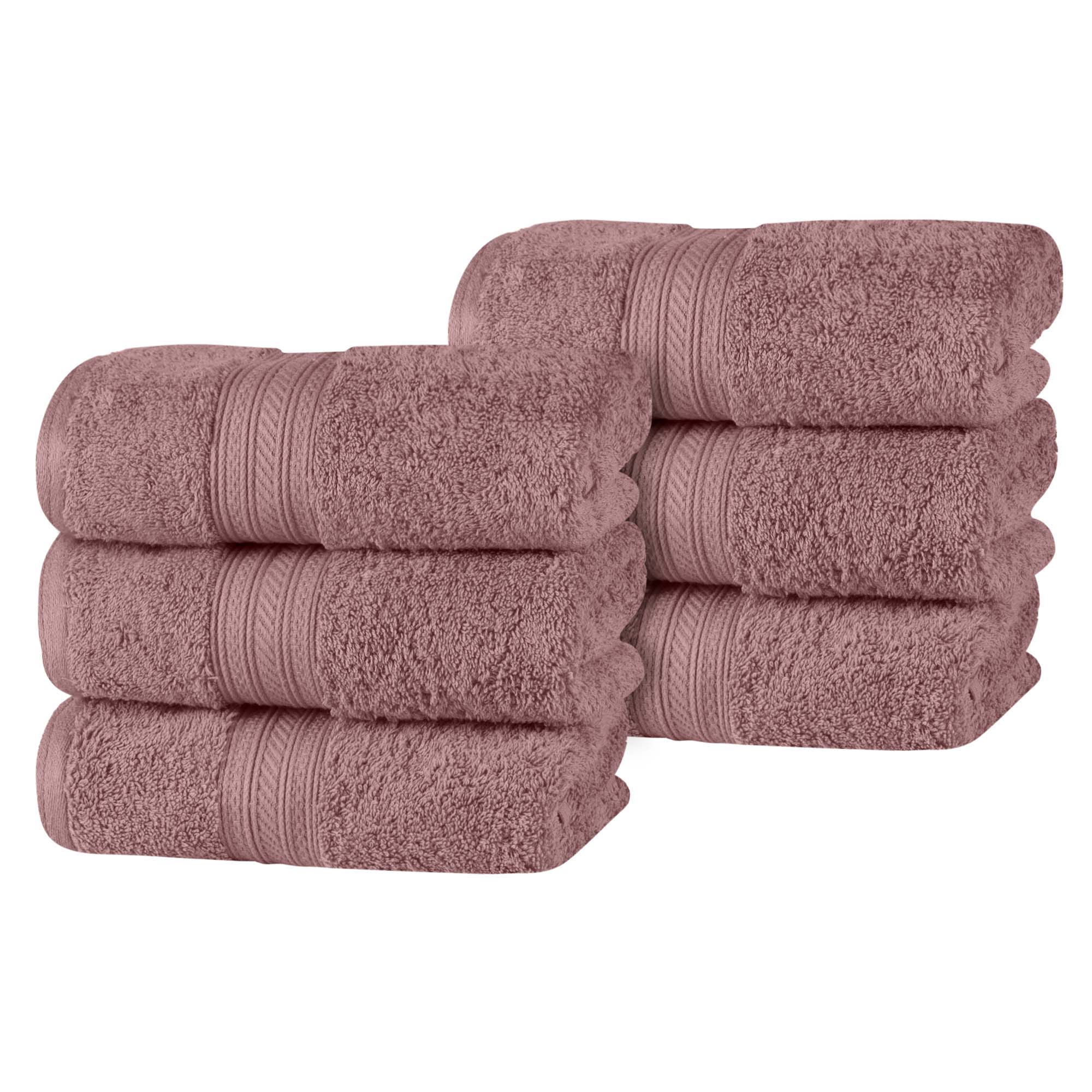 Atlas Cotton Plush Absorbent Heavyweight Luxury Hand Towel Set of 6 - Hand Towel Set by Superior