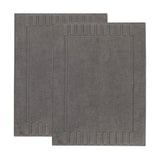 Leo Cotton Solid Modern Absorbent Heavy Washable Bath Mat Set of 2 - Bath Mats by Superior