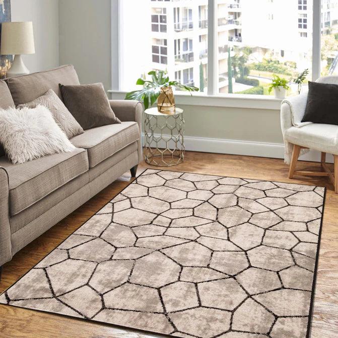 Vegas Abstract Web Design Indoor Area Rugs or Runner Rug - Gray