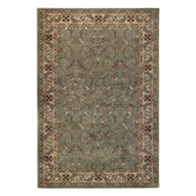 Heritage Traditional Floral Scroll Indoor Runner or Area Rug - Green