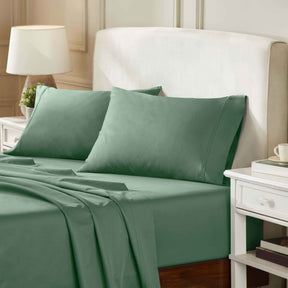 Egyptian Cotton 850 Thread Count Solid Deep Pocket Bed Sheet Set - Green