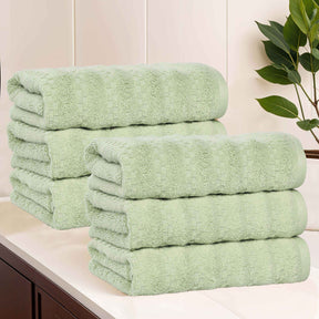 Zuma Zero Twist Cotton Medium Weight Absorbent Hand Towels, Set of 6