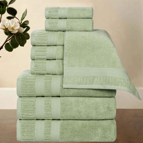 Venice Zero Twist Cotton Medium Weight Absorbent 9 Piece Towel Set