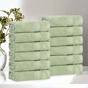 Belmont Zero Twist Cotton Medium Weight Face Towels, Set of 12