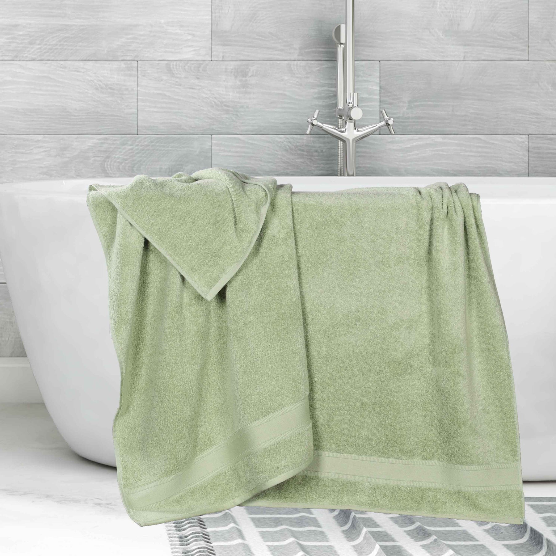 Belmont Zero Twist Cotton Medium Weight Soft Bath Sheets, Set of 2