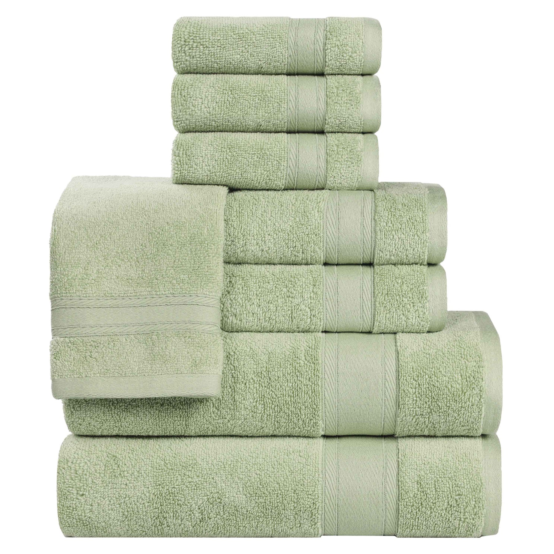 Belmont Zero Twist Cotton Medium Weight 8 Piece Towel Set