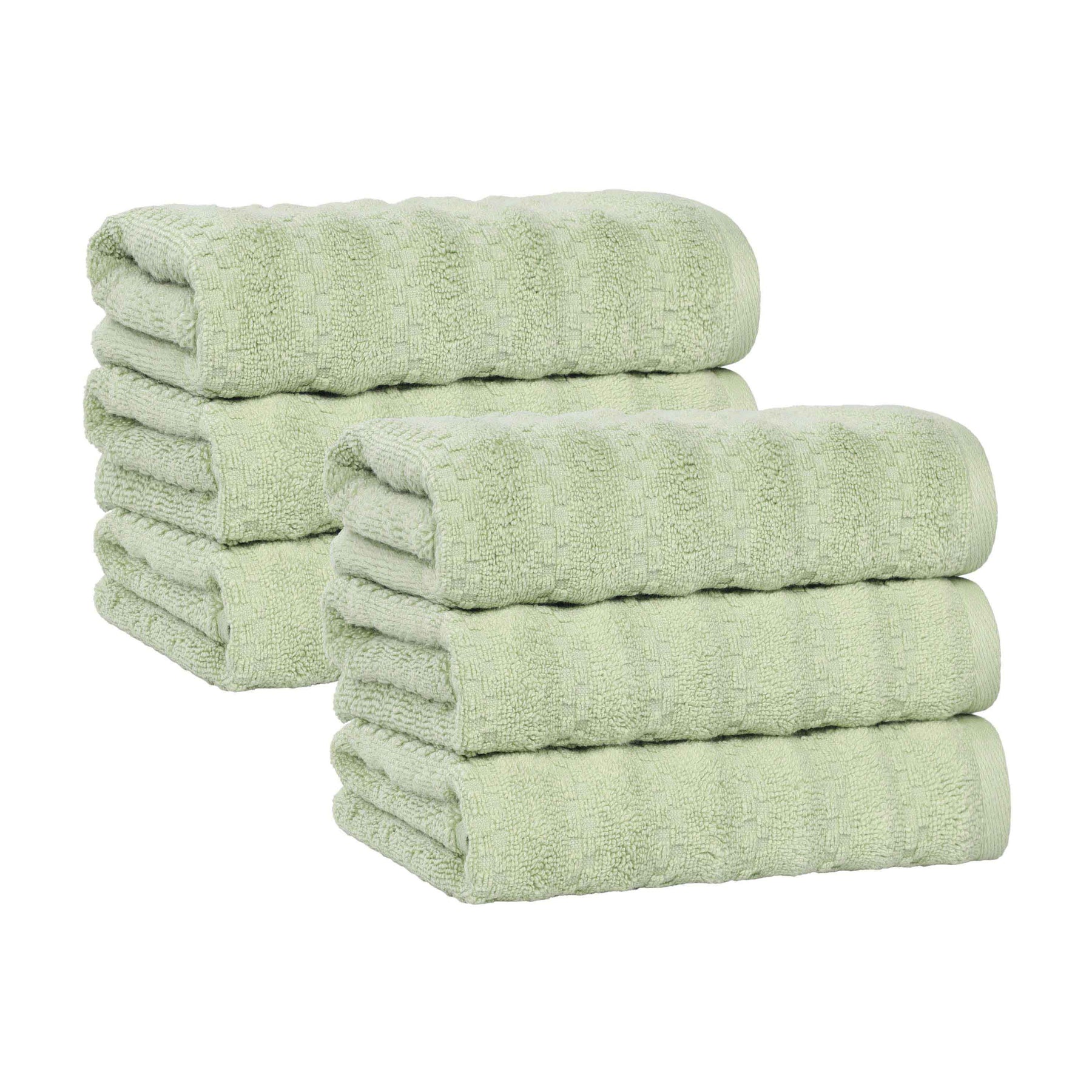 Zuma Zero Twist Cotton Medium Weight Absorbent Hand Towels, Set of 6