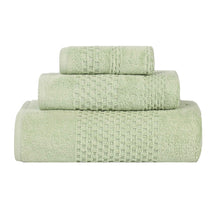 Playa Zero Twist Cotton Solid Waffle Textured 3 Piece Towel Set