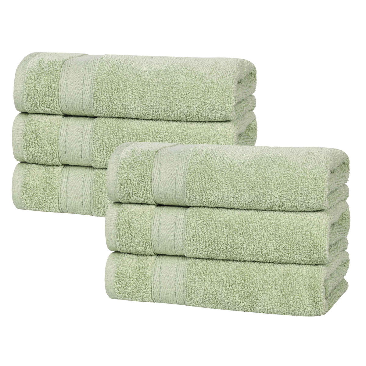 Belmont Zero Twist Cotton Medium Weight Hand Towels, Set of 6