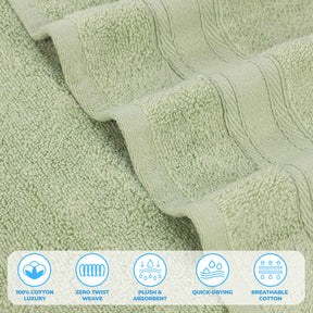 Belmont Zero Twist Cotton Medium Weight 9 Piece Towel Set