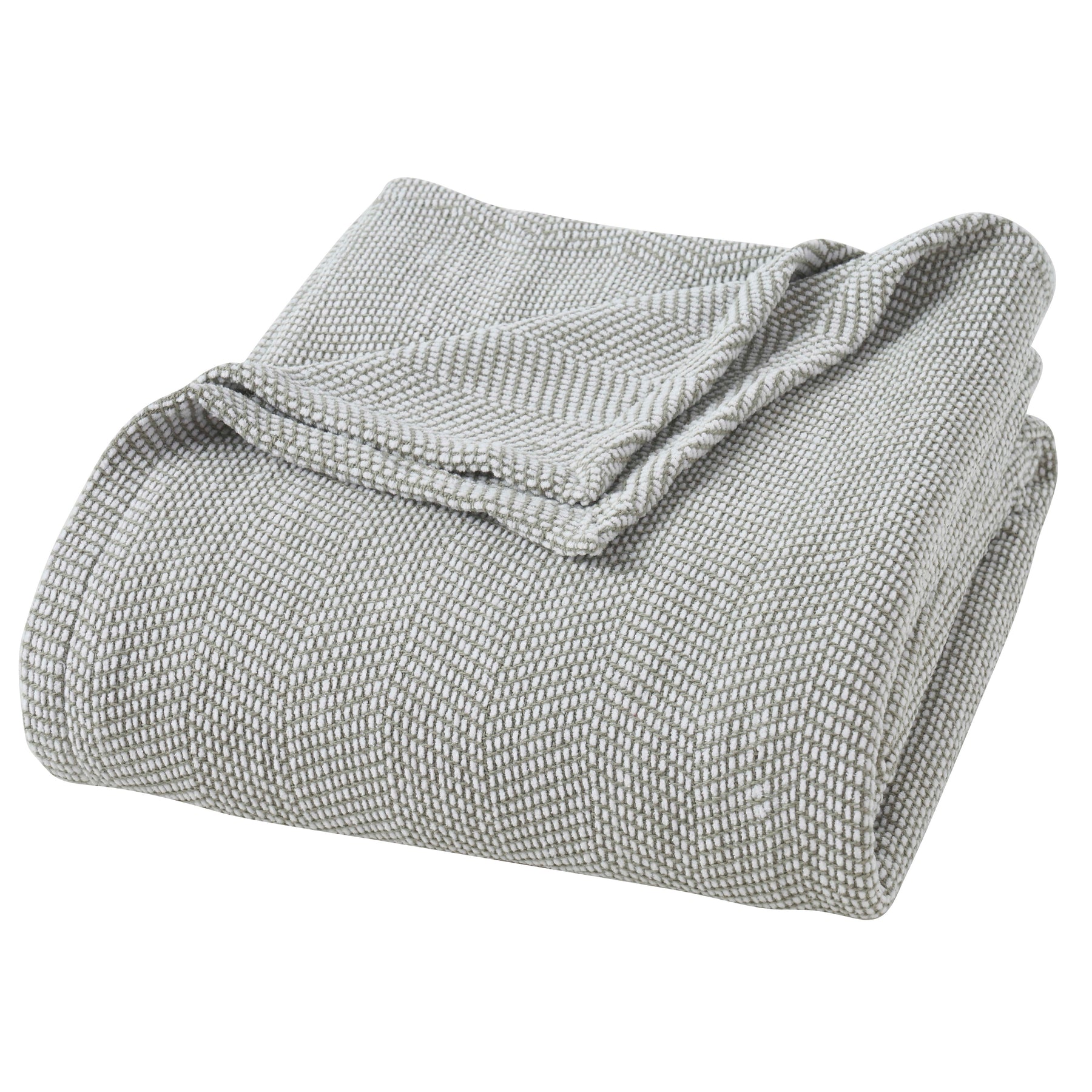 Maya Chenille Herringbone Soft Textured Medium Weight Cotton Blanket