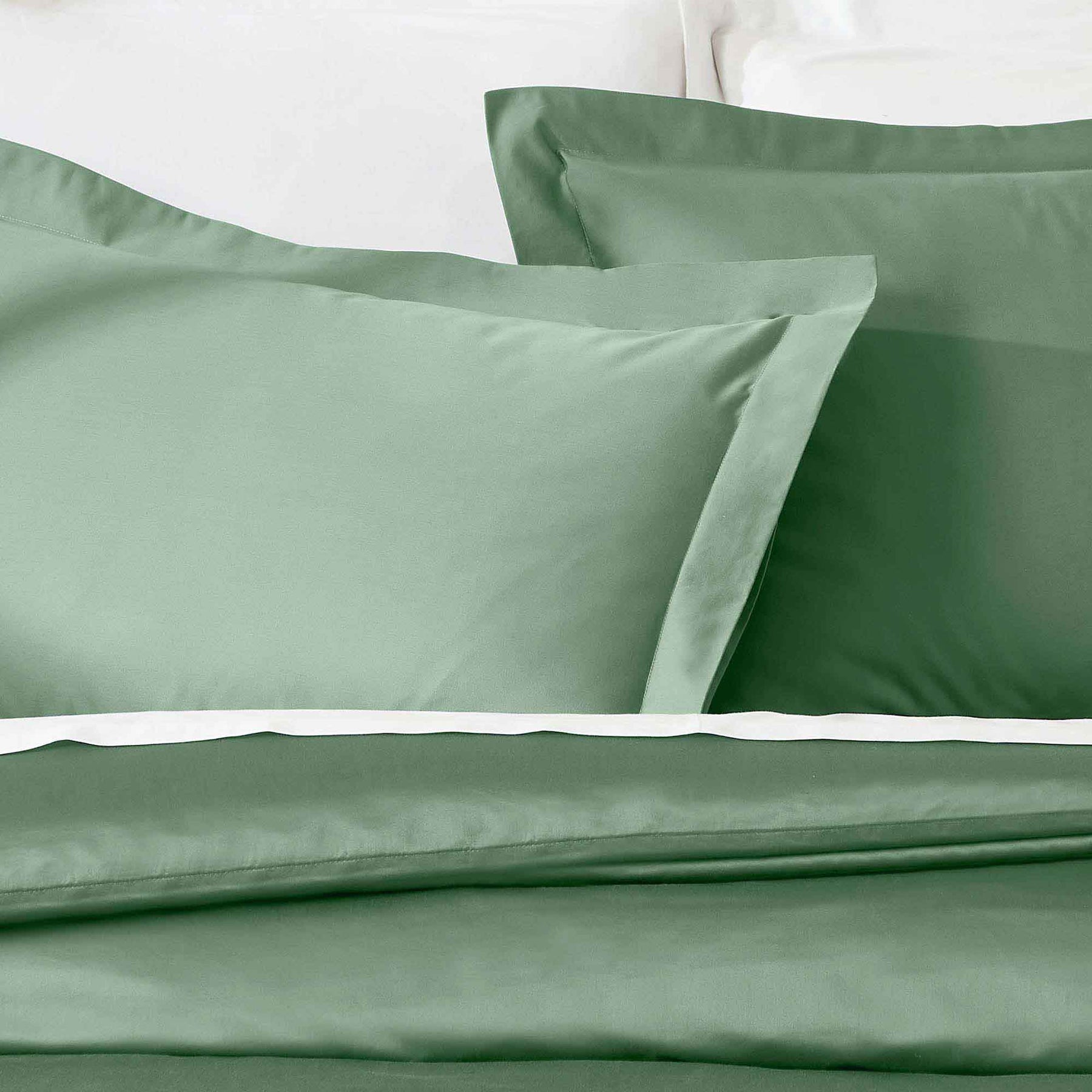 Egyptian Cotton 850 Thread Count Solid Luxury 3 Piece Duvet Cover Set - Green