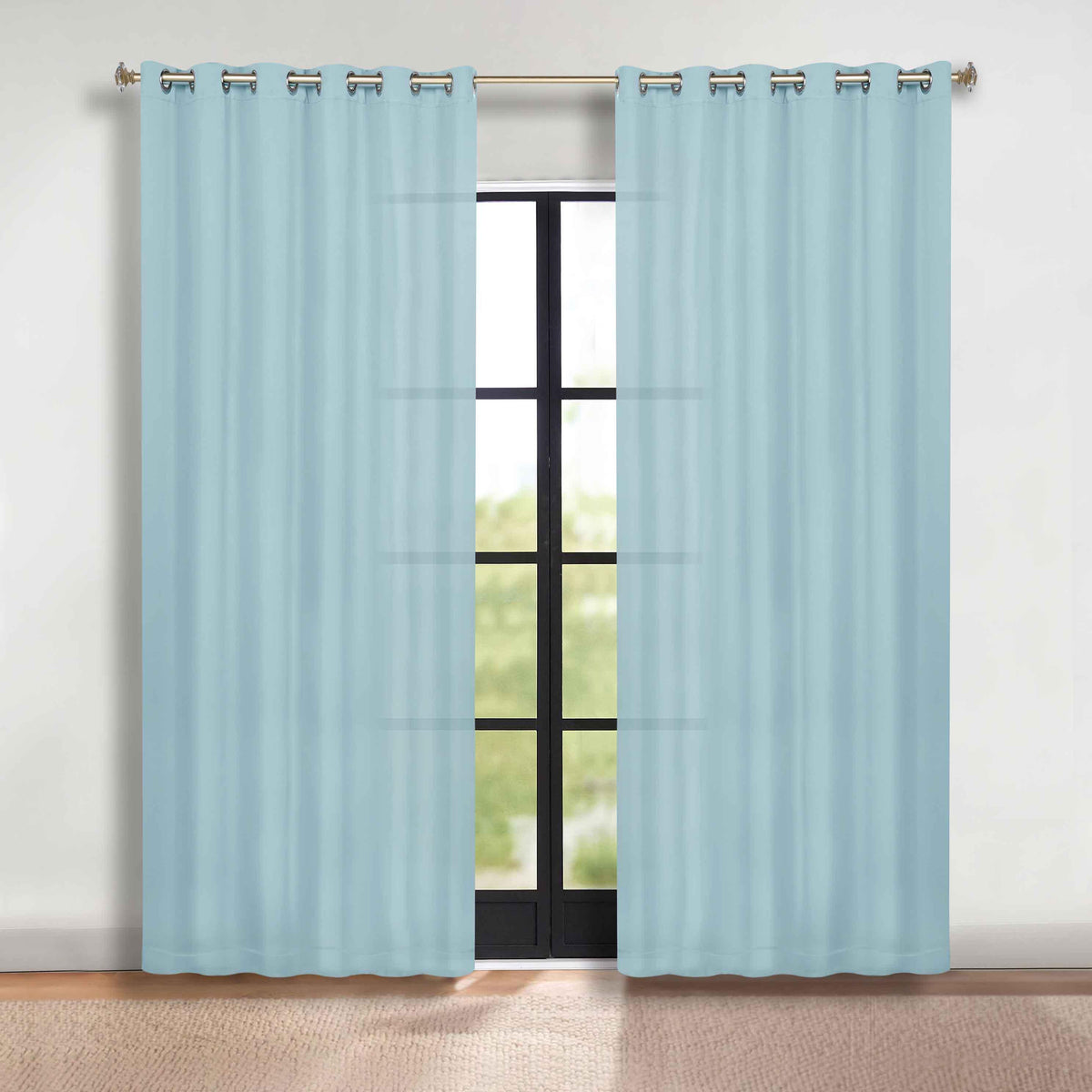 Solid Room Darkening Blackout Curtain Panels, Grommets, Set of 2 - Blackout Curtains by Superior - Superior 