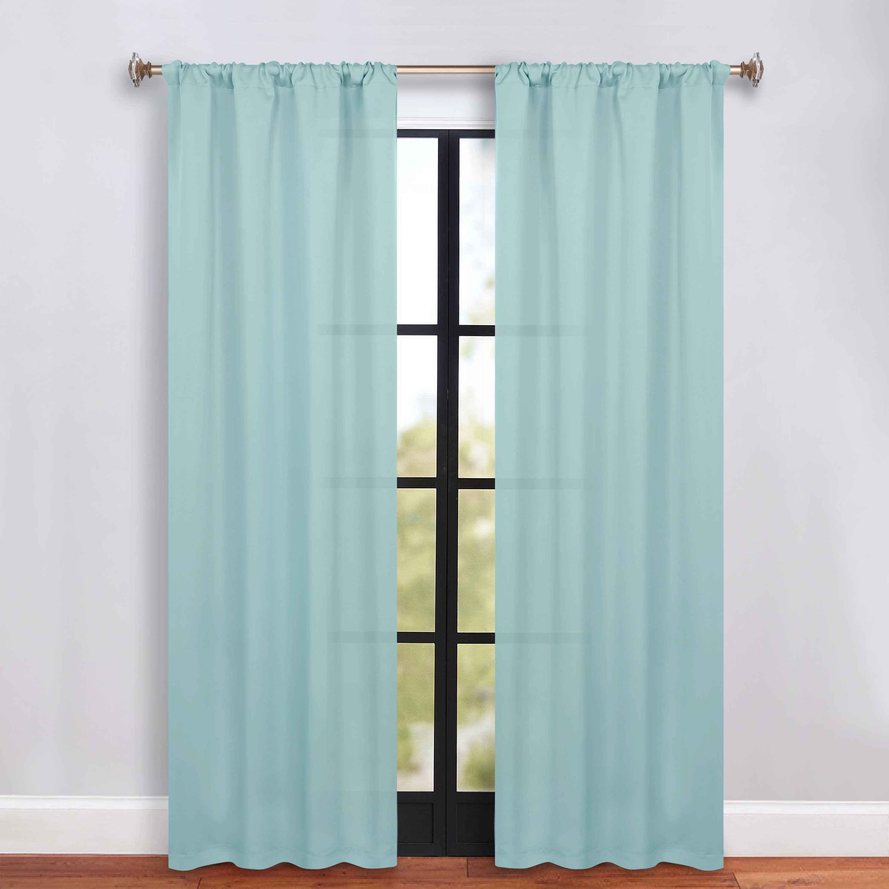 Solid Room Darkening Rod Pocket Blackout Curtain Panels, Set of 2 - Blackout Curtains by Superior