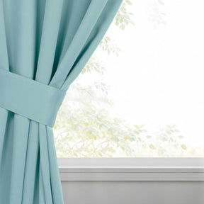 Classic Modern Solid Room Darkening Blackout Curtain Panels, Set of 2 - GreenLily