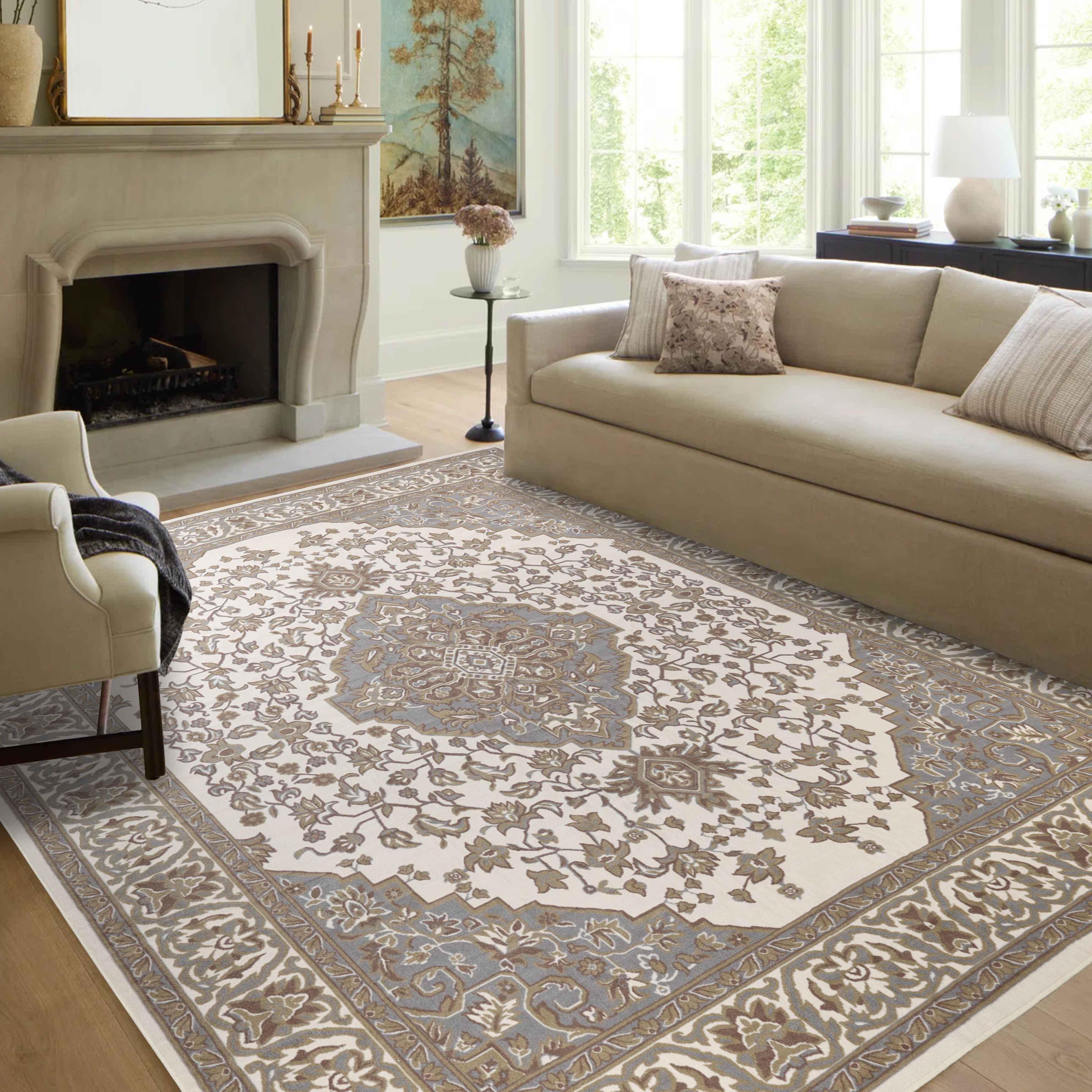 Glendale Traditional Floral Medallion Indoor Area Rug or Runner Rug - Rugs by Superior