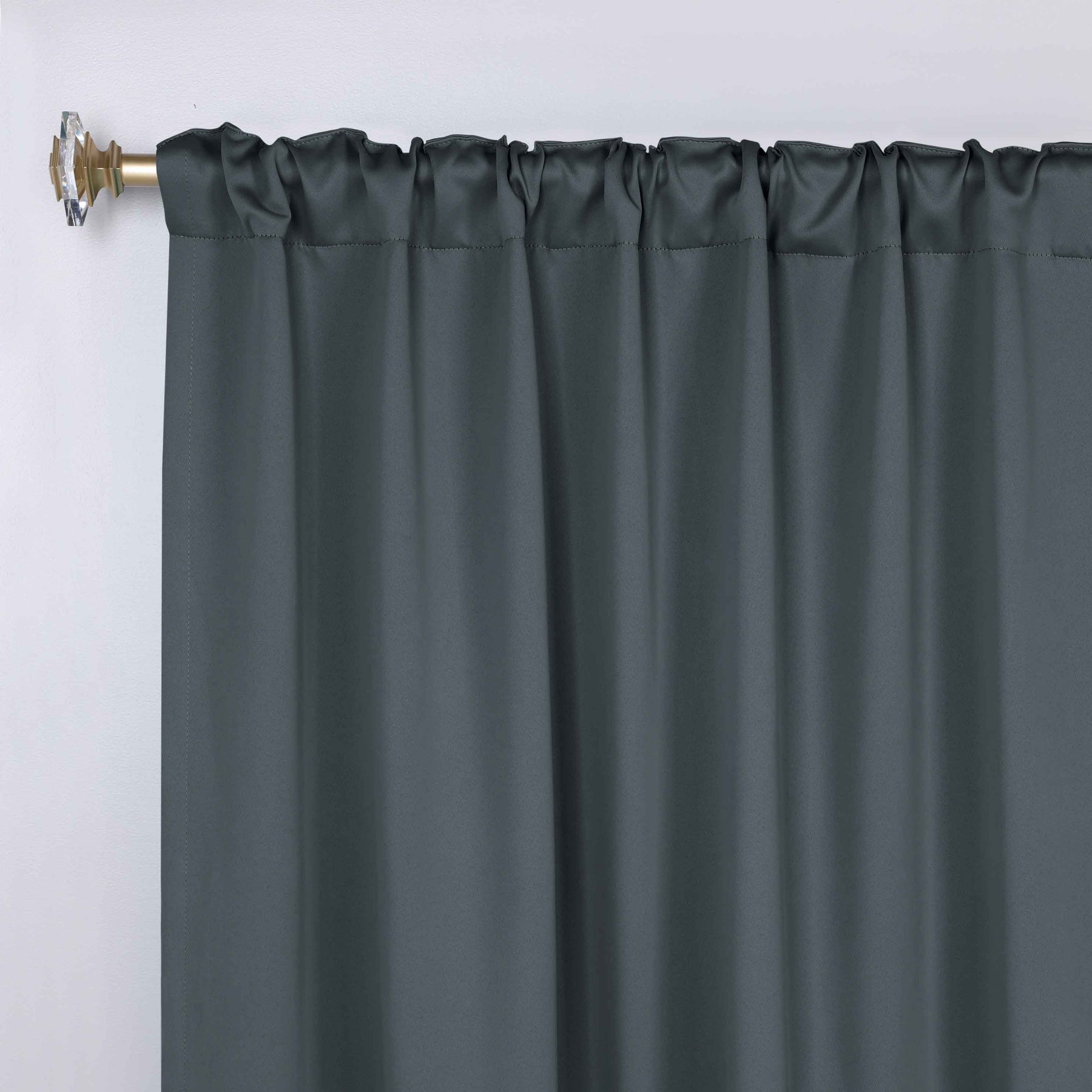 Solid Room Darkening Blackout Curtain Panels, Back Tabs, Set of 2