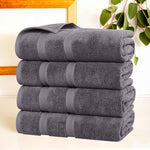 Smart Dry Zero Twist Cotton Medium Weight Bath Towels, Set of 4 - Bath Towel by Superior