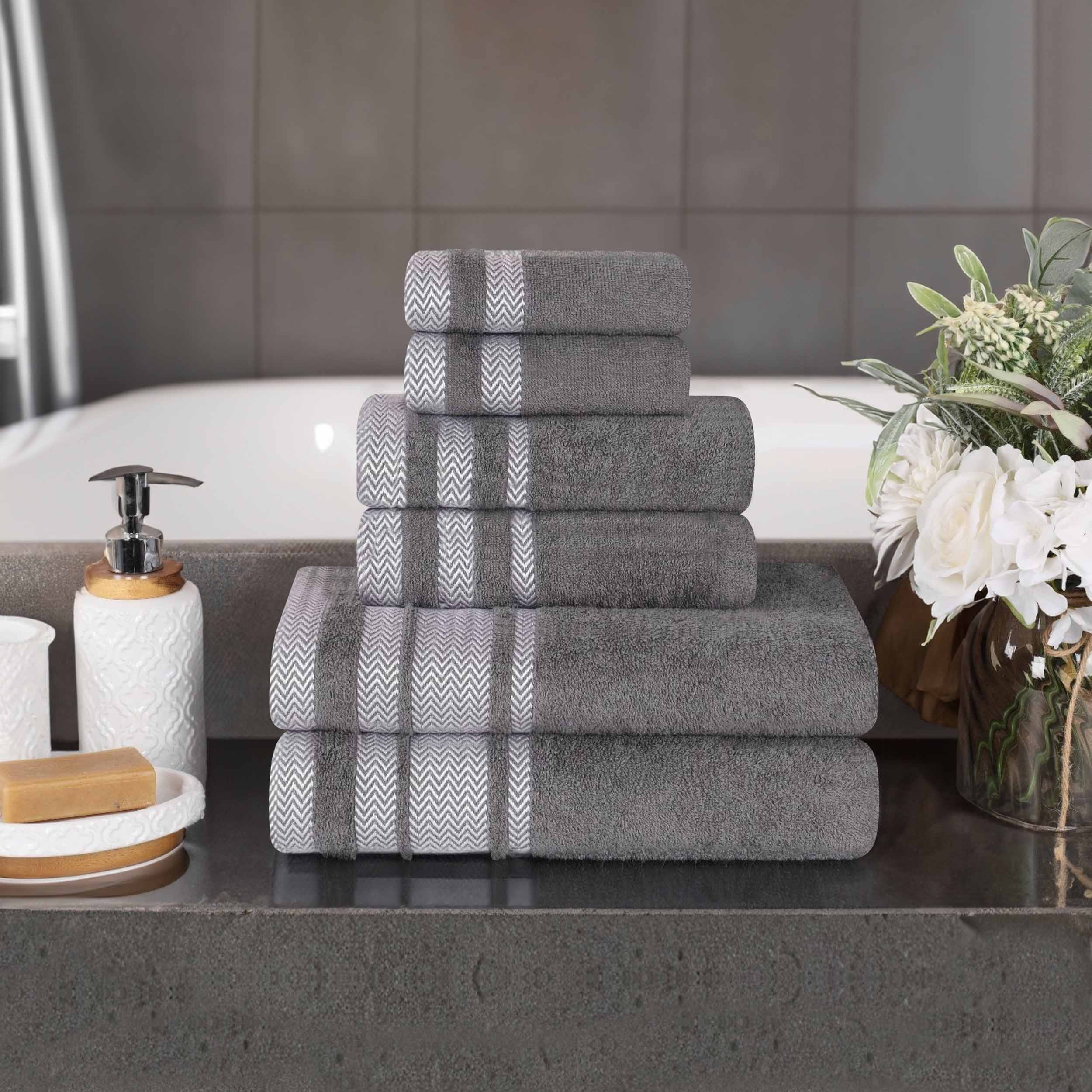 Hays Cotton Medium Weight 6 Piece Assorted Bathroom Towel Set - Towel Set by Superior