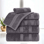 Smart Dry Zero Twist Cotton Medium Weight 6 Piece Assorted Towel Set - Towel Set by Superior