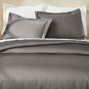 Egyptian Cotton 850 Thread Count Solid Luxury 3 Piece Duvet Cover Set - Gray