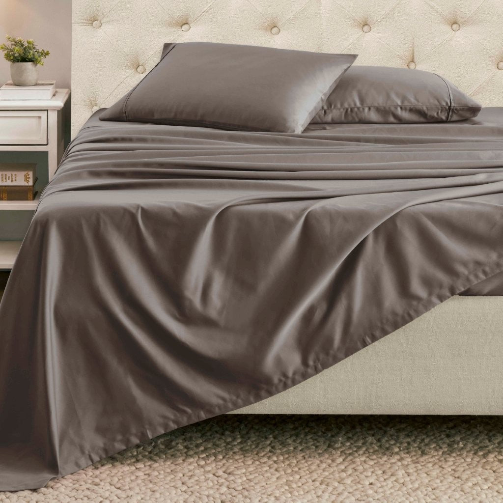 Cotton Blend Solid Deep Pocket Bed Sheet Set