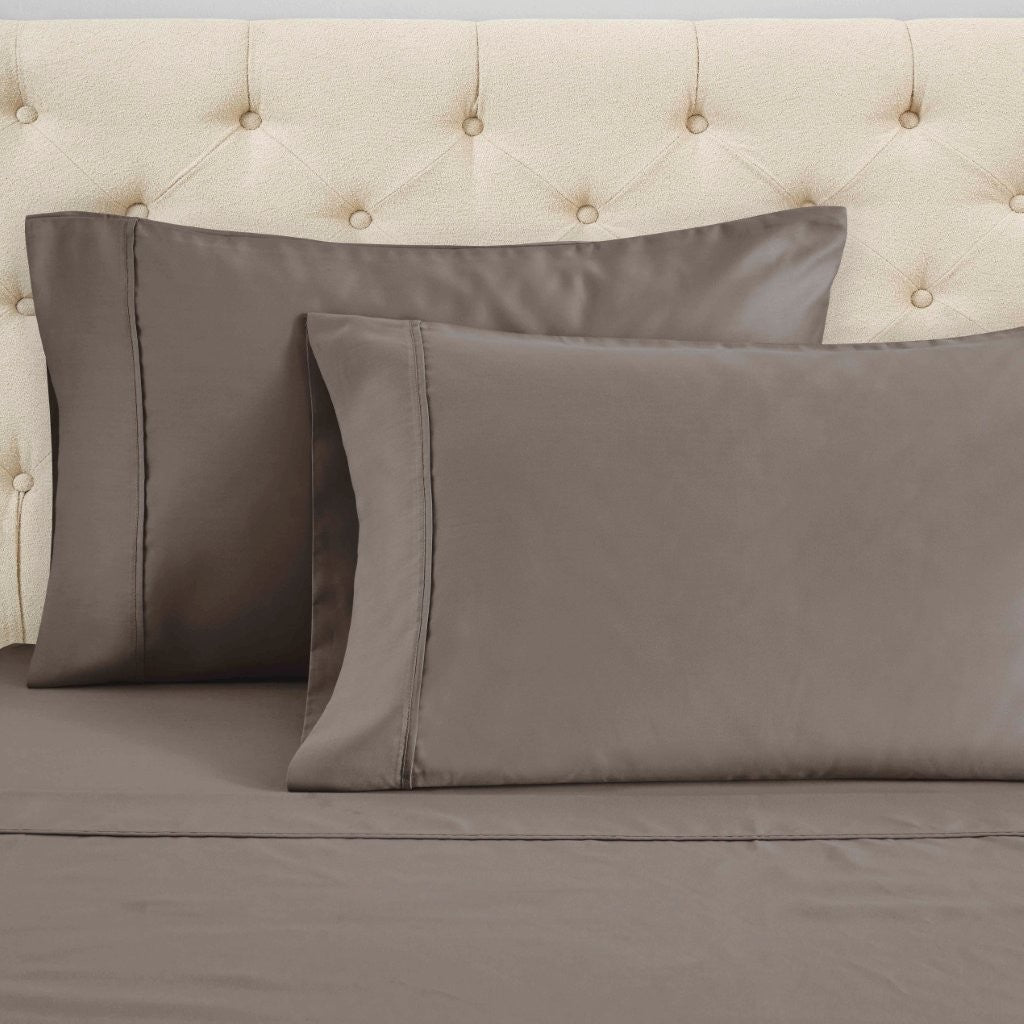 Cotton Blend Solid Pillowcases, Set of 2