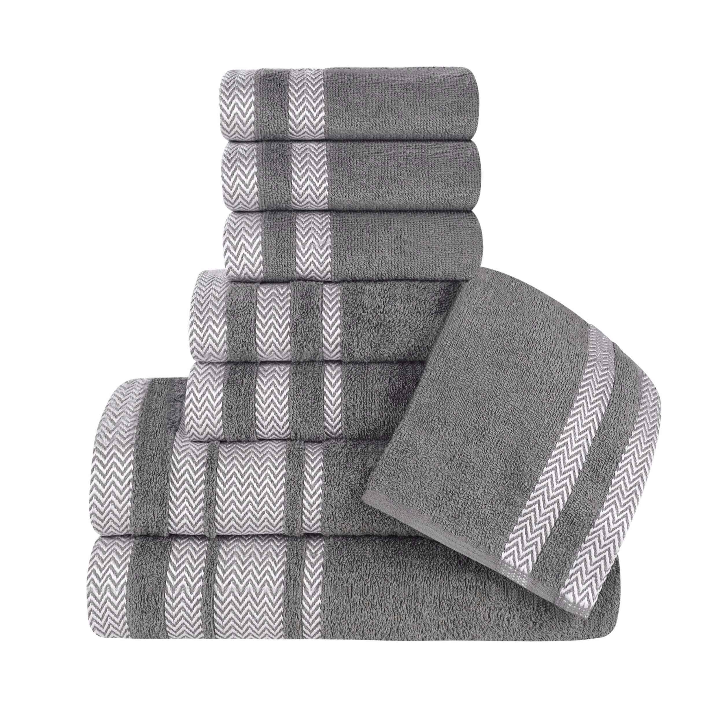 Hays Cotton Medium Weight 8 Piece Assorted Bathroom Towel Set - Towel Set by Superior