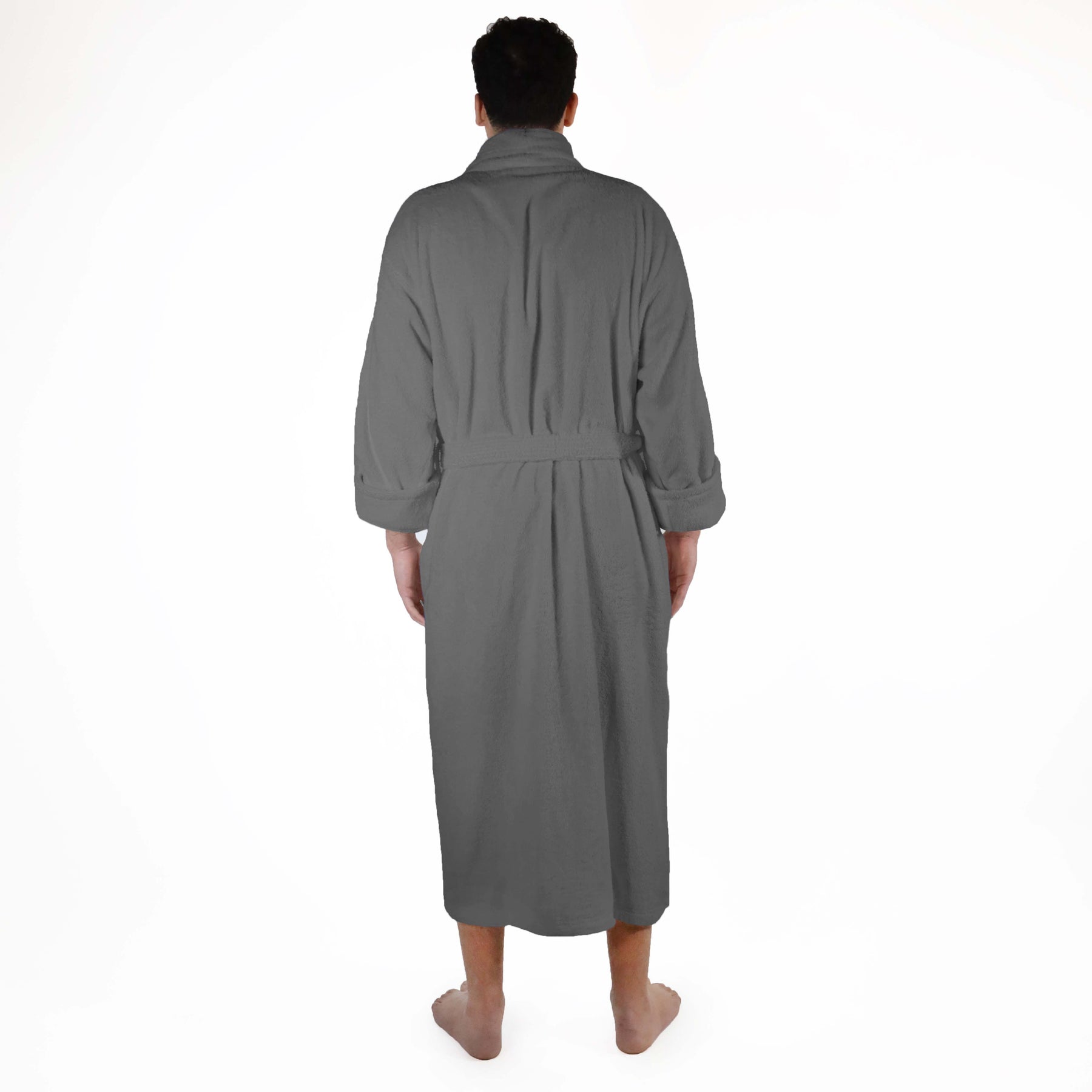 Classic Men's Bath Robe Turkish Cotton Bathrobe with Adjustable Belt