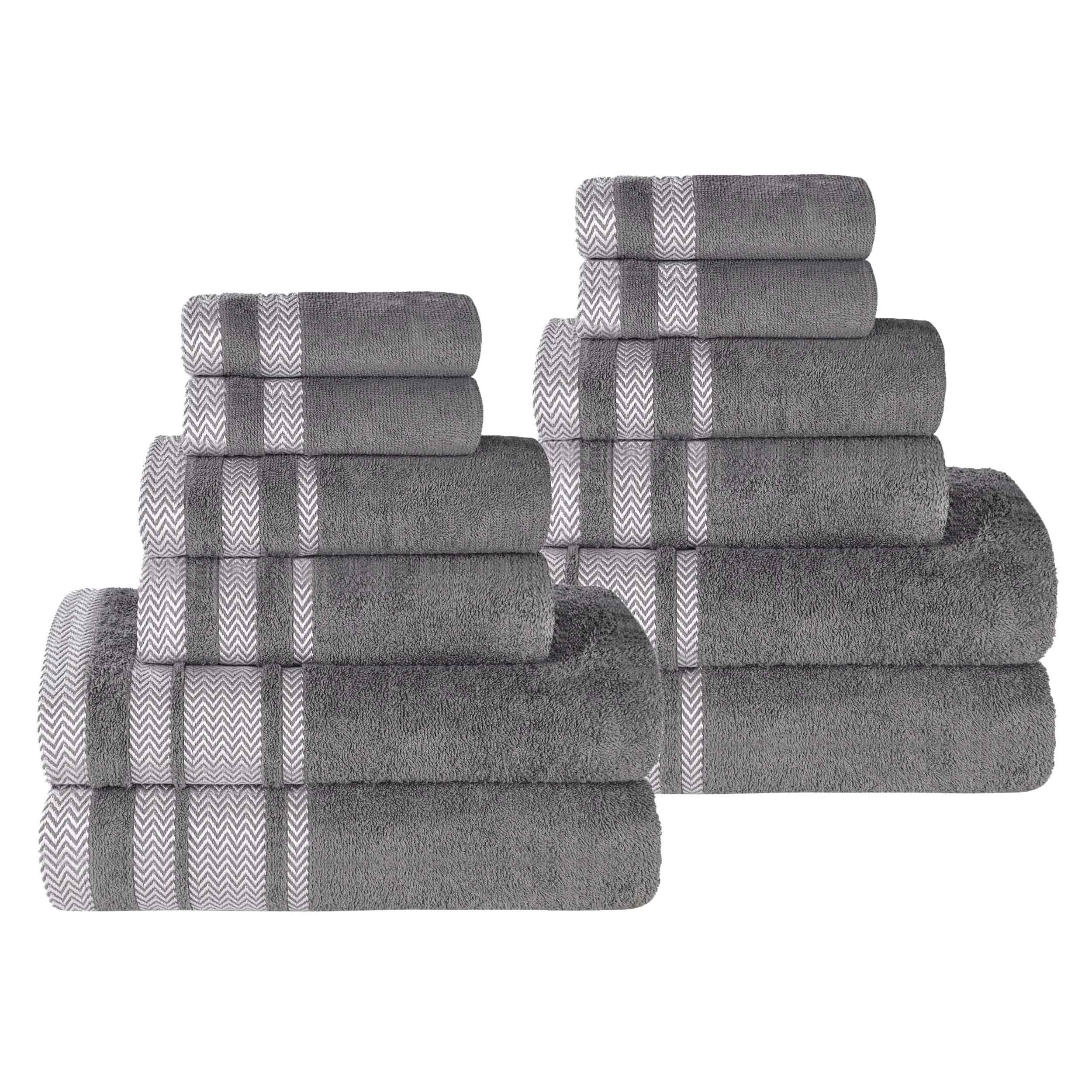 Hays Cotton Medium Weight 12 Piece Assorted Bathroom Towel Set - Towel Set by Superior