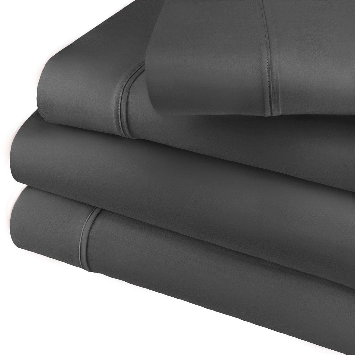 Cotton Blend 800 Thread Count Solid Deep Pocket Bed Sheet Set - Gray