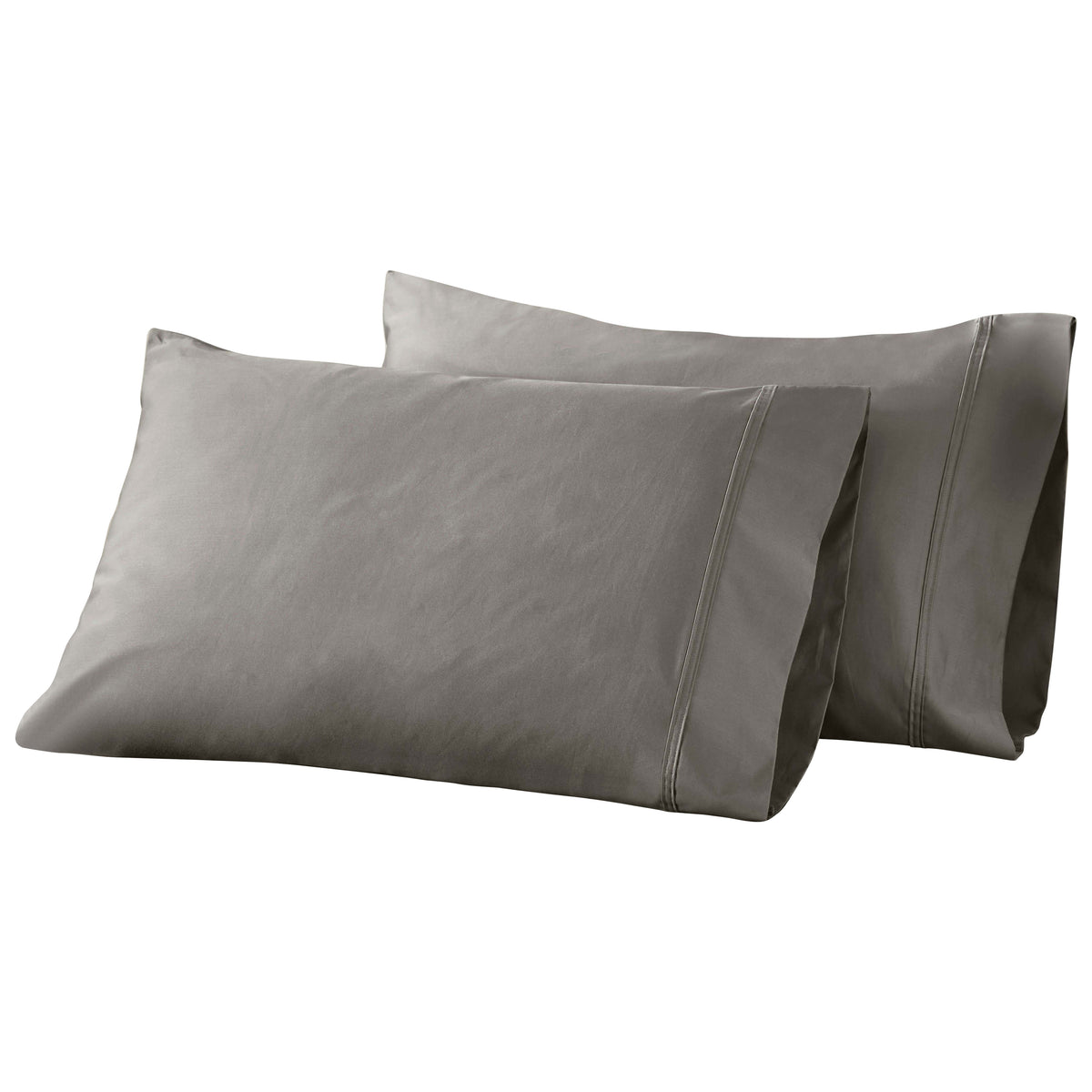 Egyptian Cotton 850 Thread Count Solid Luxury Pillowcases, Set of 2 - Gray