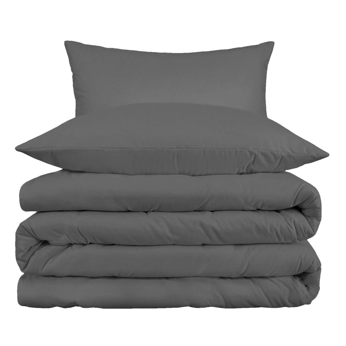 Cotton Blend 800 Thread Count Solid Duvet Cover Set - Gray