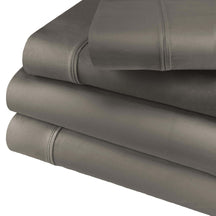 1500 Thread Count Cotton-Blend Solid Deep Pocket Sheet Set - Gray