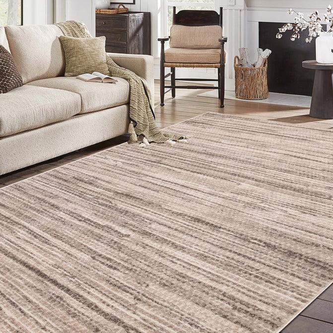 Montouk Pastel Striped Indoor Area Rugs or Runner Rug - Gray