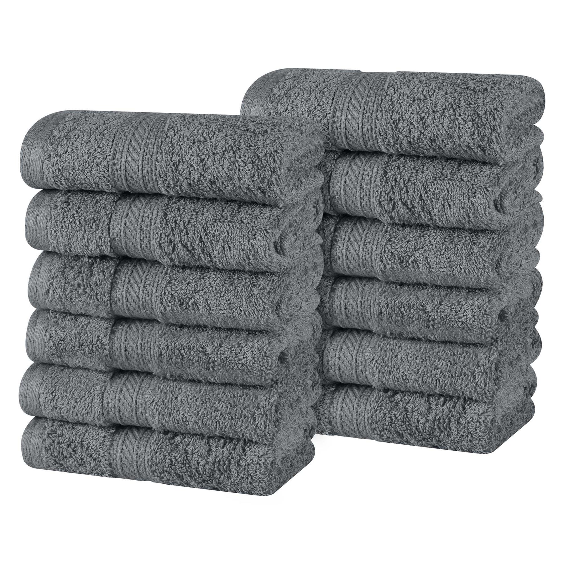 Atlas Cotton Absorbent Heavyweight Face Towel Washcloth Set of 12