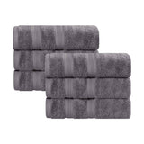 Smart Dry Zero Twist Cotton Medium Weight Hand Towels, Set of 6 - Hand Towel Set by Superior