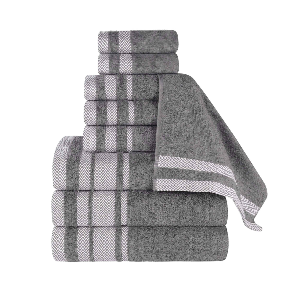 Hays Cotton Medium Weight 9 Piece Assorted Bathroom Towel Set