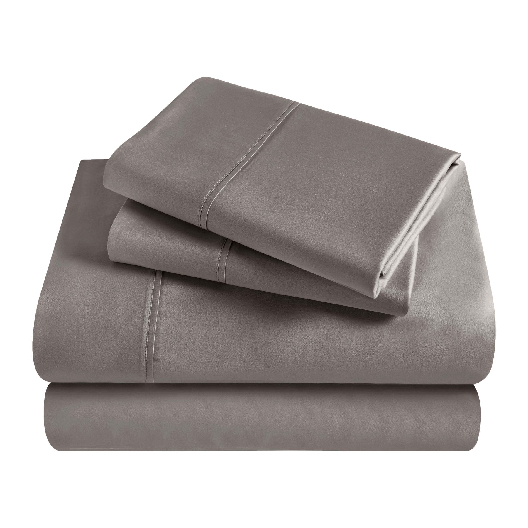 Egyptian Cotton 300 Thread Count Solid Deep Pocket Bed Sheet Set - Gray