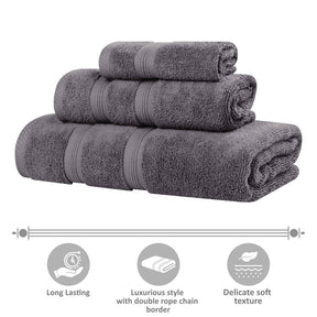 Smart Dry Zero Twist Cotton Medium Weight 9 Piece Assorted Towel Set